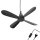 Mobiler Deckenventilator schwarz, Ø40cm (5m Kabel), mit Aufhänger