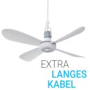 Mobiler Deckenventilator weiß, Ø40cm (5m...
