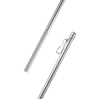 Schleuderstab Aluminium 9mm - Gardinenstab Silber 125cm