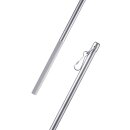 Schleuderstab Aluminium 9mm - Gardinenstab Silber 125cm
