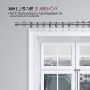 Stilgarnitur Gardinenstangen-Set ausziehbar 120 bis 220 cm Silber