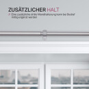 Stilgarnitur Gardinenstangen-Set ausziehbar 120 bis 220 cm Silber