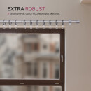 Stilgarnitur Gardinenstangen-Set ausziehbar 120 bis 220 cm Silber