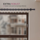 Stilgarnitur Gardinenstangen-Set ausziehbar 120 bis 220 cm Schwarz