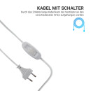 Mobiler Deckenventilator mit Anschlusskabel 2 m Weiß