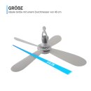 Mobiler Deckenventilator Ø40cm Weiß 2 m