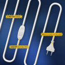 Mobiler Deckenventilator Ø40cm Weiß – 230V, 5W, leise, mit 2m Anschlusskabel & Aufhänger