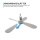 Mobiler Deckenventilator Ø40cm Weiß 2 Meter