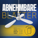 Mobiler Deckenventilator Ø40cm Weiß – 230V, 5W, leise, mit 5m Anschlusskabel & Aufhänger