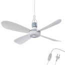 Mobiler Deckenventilator Weiß Ø40cm 2m Anschlusskabel