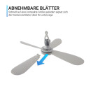 Mobiler Deckenventilator Weiß Ø40cm 2m Anschlusskabel