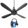 Mobiler Deckenventilator Ø40cm Schwarz – 230V, 5W, leise, mit 5m Anschlusskabel & Aufhänger