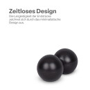 Gardinenstangen-Endstücke 2er Pack Schwarz Kugel