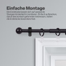 Gardinenstangen-Endstücke 2er Pack Schwarz Kugel