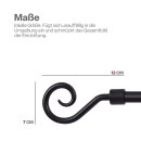 Gardinenstangen-Endstücke 2er Pack Schwarz Roma
