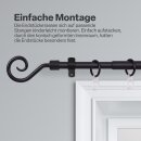 Gardinenstangen-Endstücke 2er Pack Schwarz Roma