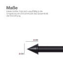 Gardinenstangen-Endstücke 2er Pack Schwarz Kegel