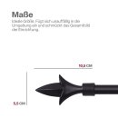 Gardinenstangen-Endstücke 2er Pack Schwarz Lilie