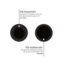 Gardinenstangen-Endstücke 2er Pack Schwarz Lilie