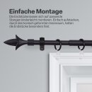 Gardinenstangen-Endstücke 2er Pack Schwarz Lilie