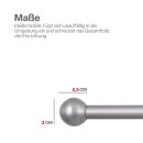 Gardinenstangen-Endstücke 2er Pack Silber Kugel