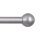 Gardinenstangen-Endstücke 2er Pack Silber Kugel