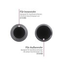 Gardinenstangen-Endstücke 2er Pack Silber Flamme