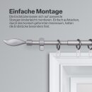 Gardinenstangen-Endstücke 2er Pack Silber Flamme