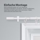 Gardinenstangen-Endstücke 2er Pack Weiß Zylinder