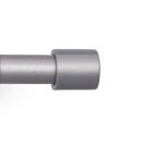 Gardinenstangen-Set mit dekorativen Endstücken 120-220 cm Silber Basic
