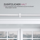Gardinenstangen-Set mit dekorativen Endstücken 120-220 cm Weiß Basic