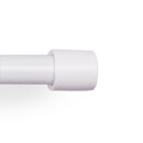 Gardinenstangen-Set mit dekorativen Endstücken 120-220 cm Weiß Basic