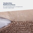 Kissen "Chenille" mit verd. Reißverschluss Beige 50x50cm - Kissenhülle