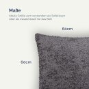 Kissen "Chenille" mit verd. Reißverschluss Anthrazit 60x60cm - Kissenhülle