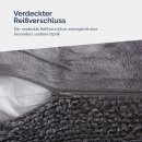 Kissen "Chenille" mit verd. Reißverschluss Anthrazit 60x60cm - Kissenhülle