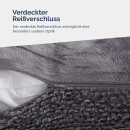 Kissen "Chenille" mit verd. Reißverschluss Anthrazit 50x50cm - Dekokissen