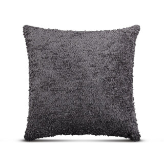 Kissen "Chenille" mit verd. Reißverschluss Anthrazit 60x60cm - Dekokissen