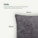 Kissen "Chenille" mit verd. Reißverschluss Anthrazit 60x60cm - Dekokissen