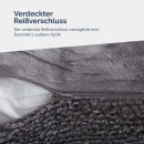 Kissen "Chenille" mit verd. Reißverschluss Anthrazit 60x60cm - Dekokissen