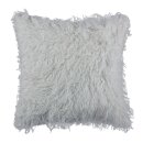 Dekokissen "Langhaar" 50x50cm - Weiß