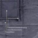 Gewichtsdecke mit Fleecebezug Anthrazit 135x200cm 6kg