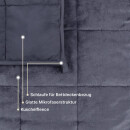 Gewichtsdecke mit Fleecebezug für Erwachsene Anthrazit 135x200cm 6kg