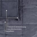 Gewichtsdecke mit Fleecebezug Anthrazit 150x200cm 6kg