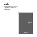 Thermorollo Verdunkelungsrollo zum Klemmen Anthrazit 100 x 150 cm