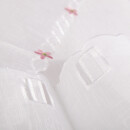 Türpanneaux 180x60cm mit Stickerei - Bumen (Rose) inkl. Vitragestange 60-90cm