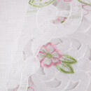 Türpanneaux 180x60cm mit Stickerei - Bumen (Rose) inkl. Vitragestange 60-90cm