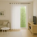 Dekoschal Ellen Schlaufen, 140x145cm - weiß