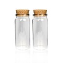 Fläschchen Glas mit Korken Set, (50ml) 8cm - 8er Pack