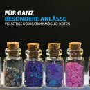 Fläschchen Glas mit Korken Set, (50ml) 8cm - 16er Pack