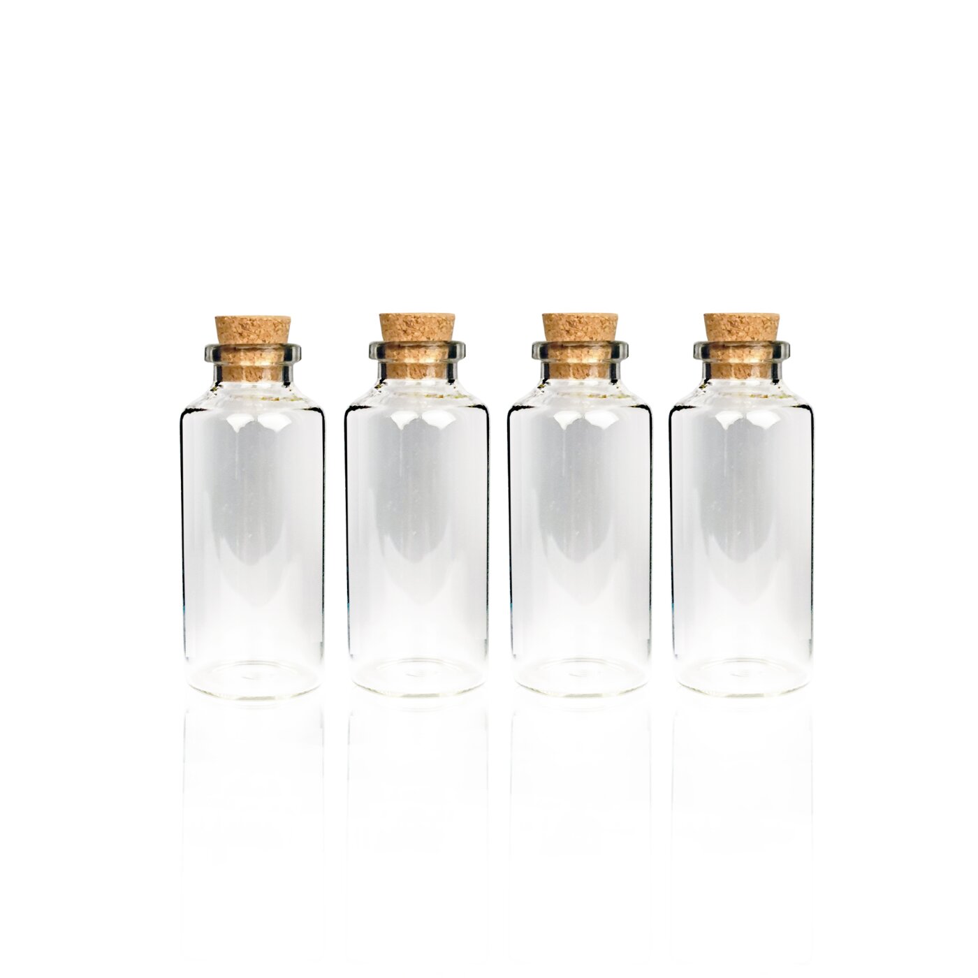 Fläschchen Glas mit Korken Set, (10ml) 5cm